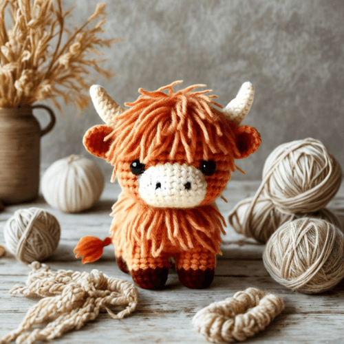 Tiny Highland Cow - theyarny